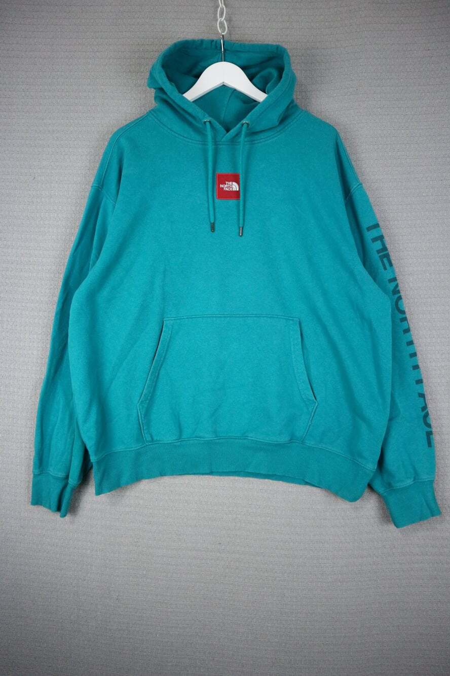 The North Face Teal Mens Patch Logo Cotton Mens Large